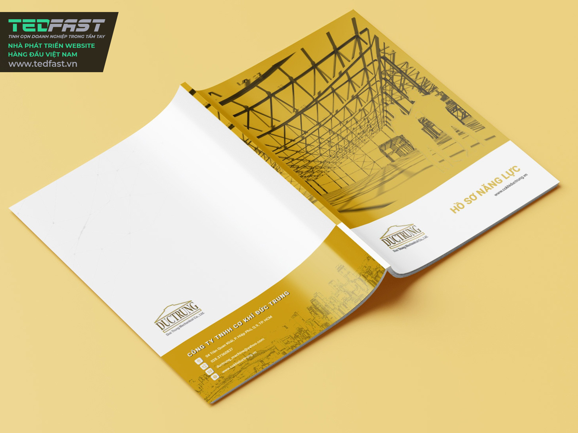 Mẫu Catalogue cho công ty thiết kế - thi công - gia công Kết cấu thép, nhà thép tiền chế 72 trang