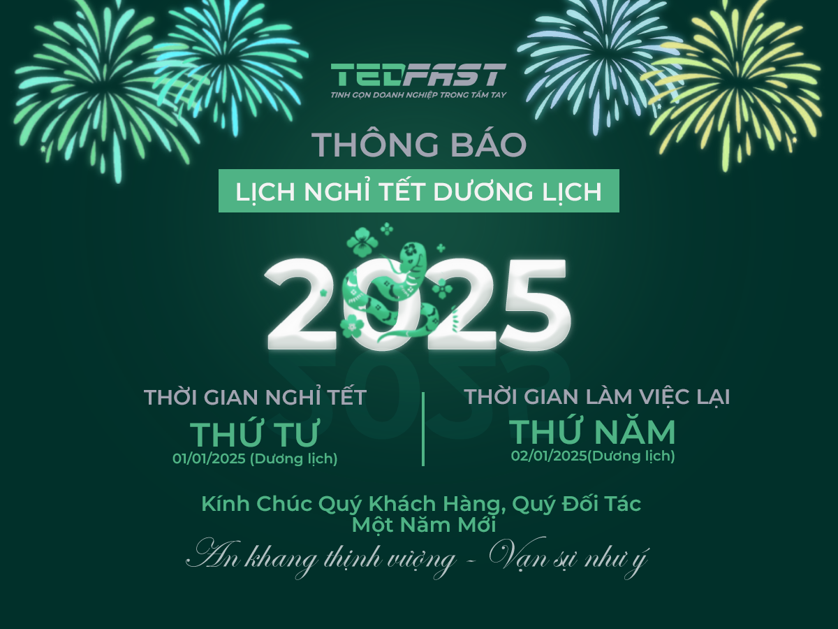 THÔNG BÁO LỊCH NGHỈ TẾT DƯƠNG LỊCH 2025