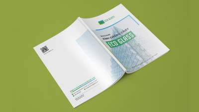 Mẫu Brochure dành cho công ty phân phối các sản phẩm kính chống cháy 52 trang