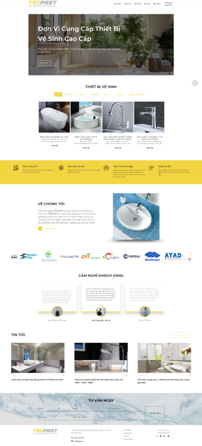 Website cho các công ty chuyên cung cấp thiết bị vệ sinh DSNT-01