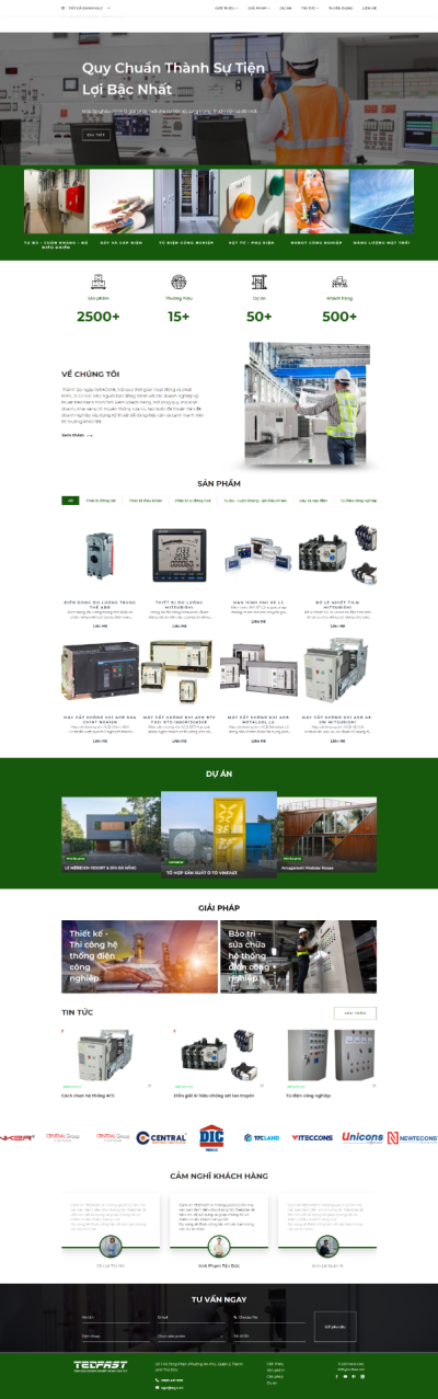 Website cho các công ty cung cấp vật tư, thiết bị điện DEEM-01