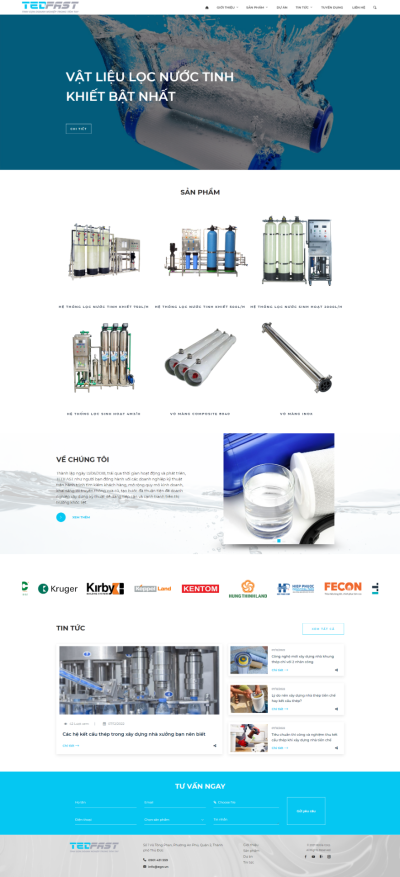 Website cho các Công ty cung cấp các hệ thống, thiết bị, vật tư xử lý nước DWTM-01