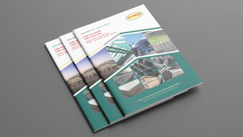 Mẫu Brochure cho công ty Thiết kế - thi công Thép, kết cấu thép, vật liệu xây dựng 82 trang