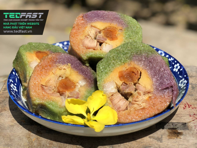 Bài viết giới thiệu sản phẩm Bánh Tét Trà Cuôn Tam Sắc tham khảo dành cho công ty bán Sáp dừa - công ty TTl - Nhãn hiệu Nhà Dì Ba
