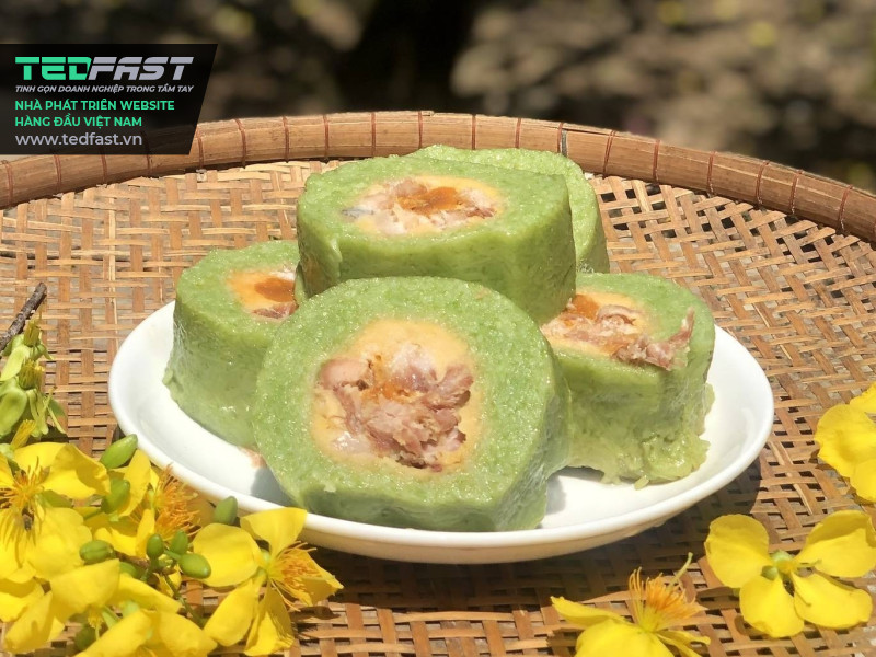 Bài viết giới thiệu sản phẩm Bánh Tét Trà Cuôn Lá Ngót tham khảo dành cho công ty bán Sáp dừa - công ty TTl - Nhãn hiệu Nhà Dì Ba