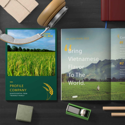 Mẫu brochure cho công ty xuất khẩu gạo 40 trang